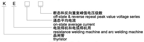 KE電焊機用晶閘管（螺栓型）型號說(shuō)明